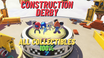 Construction Derby - All collectibles 100%(Bots and Puzzles) | ASTRO BOT