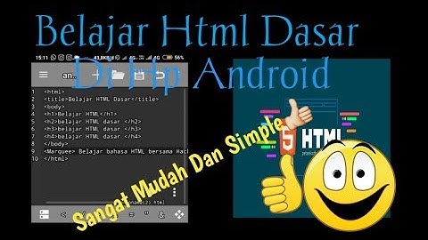 Cara Membuat Program HTML sederhana | MA Channel