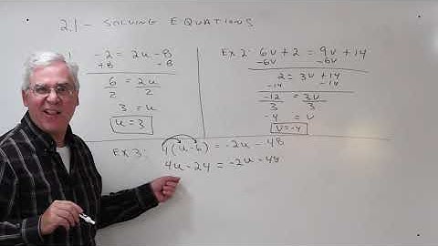 2.1--Solving Equations