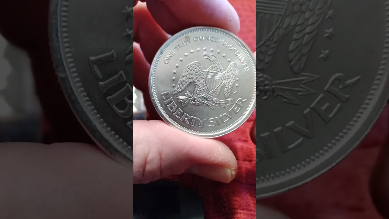 A Mark Liberty Bell silver round.
