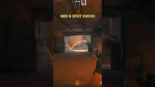MID B SPLIT SMOKE ON DUST 2 #shorts #cs2