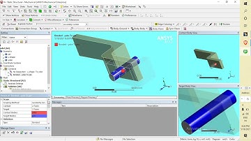 Ansys simulation on clevis pin assemble. Save report in Microsoft word file, Give manual contact