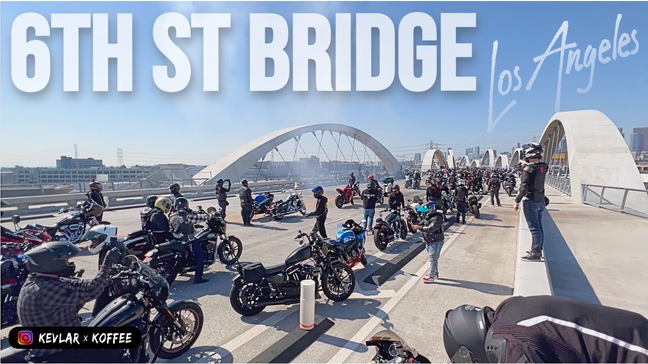 Their Rides Never Disappoints - 6th St Bridge in LA with Harleys and Sport Bikes by CaliBikeNights
