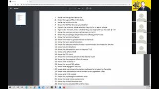 Nutrition Exam 2 prep Update