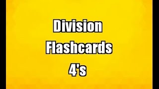 Division Flashcards 4's
