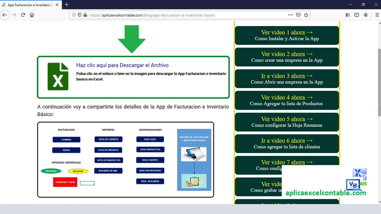 Como crear tu App de Facturacion e Inventario en Excel