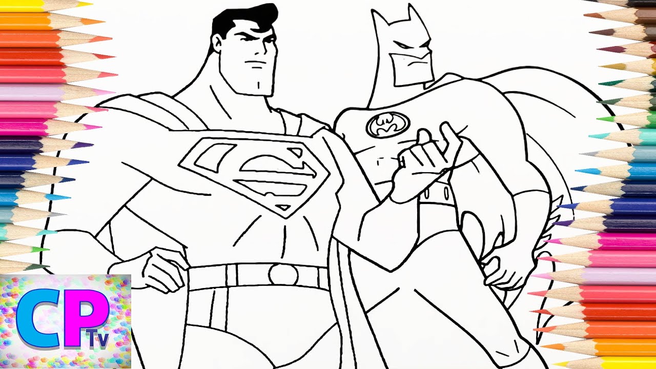 Superman and Batman Coloring Pages Superheroes Waits for