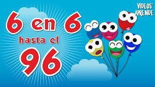 6 en 6 hasta el 96 en español - Videos Aprende #contar #spanishlessons