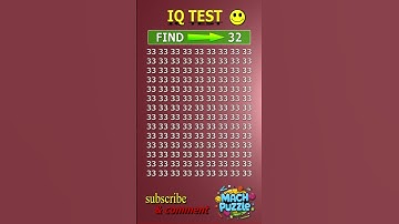 Find 32 where? | Brain Teaser IQ Test #shorts #different #puzzles #opticalillusion #quiz