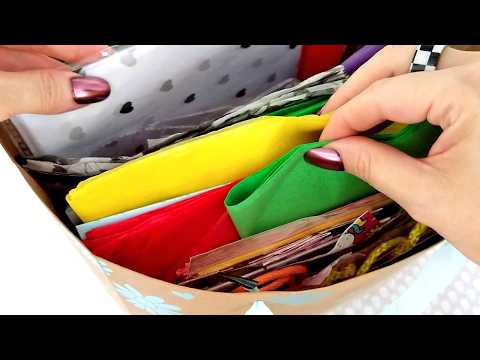 ASMR Sorting Tissue Paper • Rummaging, Organizing, Uncrumpling • No Talking
