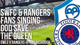 🔵⚪ Rangers fans singing God save the Queen at Sheffield Wednesday 🦉// DeeJayOne