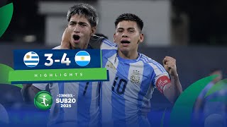 Uruguay Vs. Argentina 3-4 Resumen Conmebol Sub20 Fase De Grupos