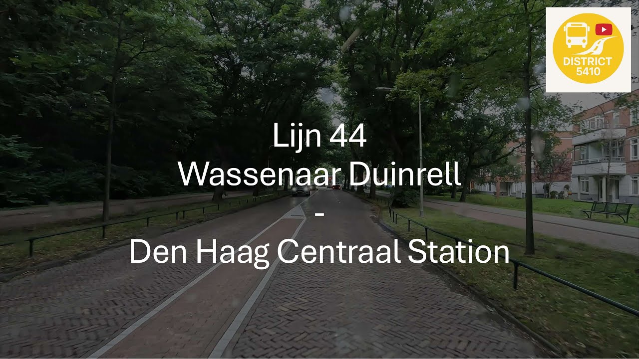 Lijn 44 Wassenaar Duinrell - Den Haag Centraal Station | 2025