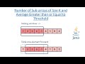 Number of Sub-arrays of Size K and Average Greater than or Equal to Threshold #Sliding window #java