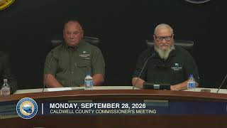 Information LIVE - Caldwell Commissioner's Meeting 9/28/26 Guide