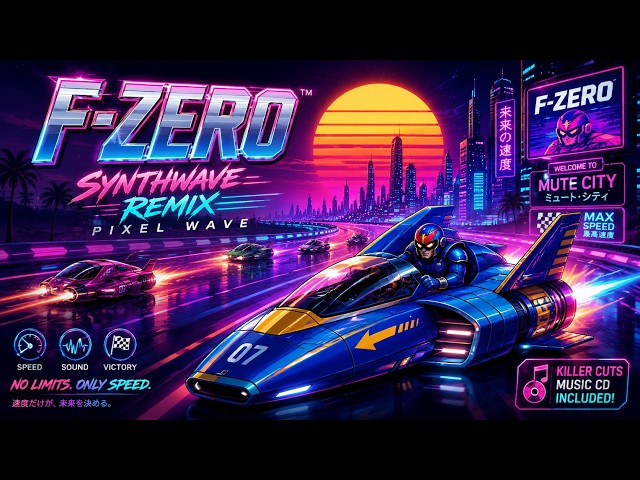 F-Zero • Full Synthwave Remix Album (16-Bit Hyper Speed Nostalgia