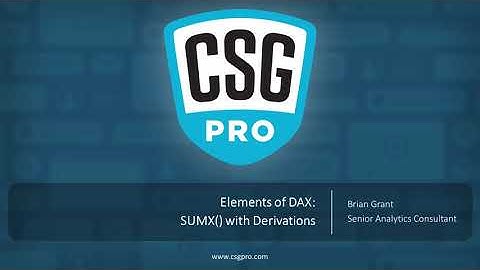 Elements of DAX 04-07: SUMX() with Derivations