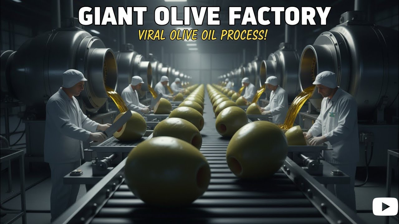 How Olive Oil Is Made in Factory | Complete Olive Oil Production Process 