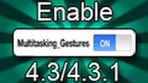 How To Enable Multitasking Gestures On iPhone/iPod Touch! **WORKS WITH 4.3/4.3.1!!**
