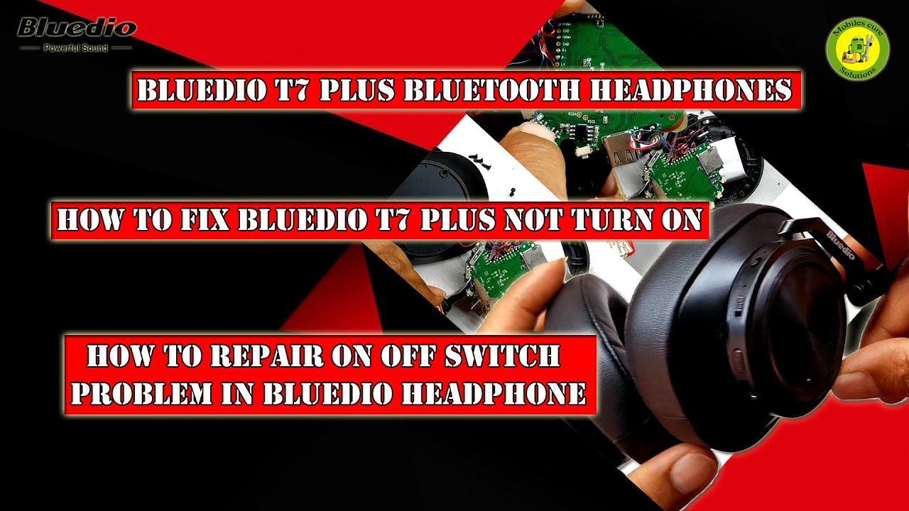 Bluedio T7 Plus Bluetooth Headphones | How To Fix Bluedio T7 Plus Not Turn On | Repair Onoff Switch