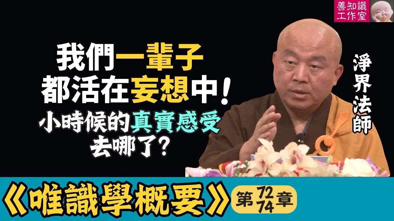 我們一輩子活在妄想中，小時候的真實感受去哪了？ | 唯識學 72~74 #淨界法師