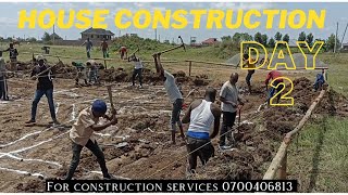 This is how you build a house in KENYA STEP 2 \/ 3 bedroom bungalow \/ house construction for client