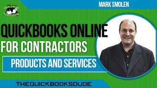 QuickBooks Online Contractors Products And Services Items List