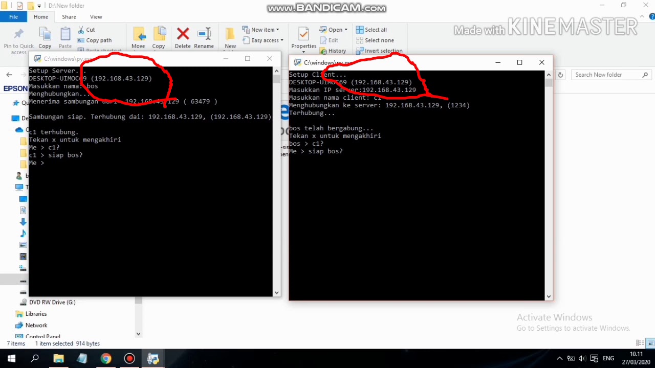 Socket Programming Python 1 Server 1 Client - YouTube