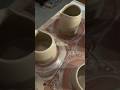 Throwing smth other than a cylinder #potteryforbeginners #studiovlog #pottery #ceramics