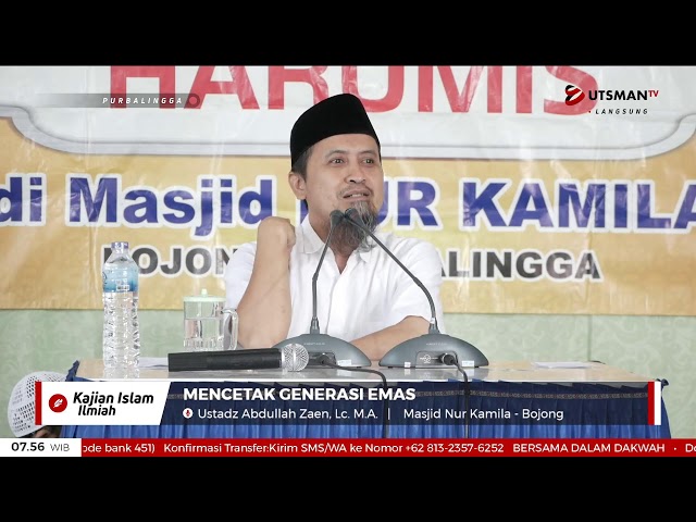 LIVE Mencetak Generasi Emas - Ustadz Abdullah Zaen, Lc. M.A. class=