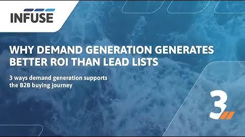 3 Ways to Support B2B Buyers | Why Demand Generation Generates Better ROI than Lead Lists