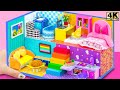 How To Build Modern Miniature House with 4 Amazing Rooms from Cardboard | DIY Miniature House #58