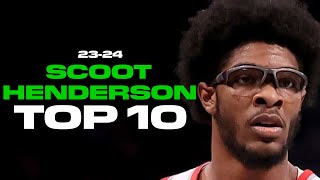 Scoot Henderson Top 10 Plays of the 2023-24 NBA Season (Highlights)