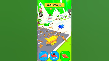 Shape-shifting Funny RaceGameplay new hyper casual games  #shorts #gameplay #shapeshifting Level 206