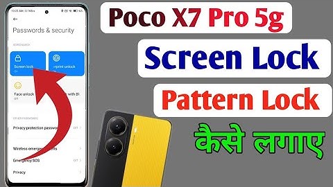 Poco x7 Pro 5G screen lock setting | Poco x7 Pro 5G me screen lock kaise lagaye | Poco screen lock