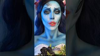 🦴 CREATING EMILY 🩵 #corpsebride #halloweencostume  #corpsebridemakeup #makeuptutorial #diymakeup
