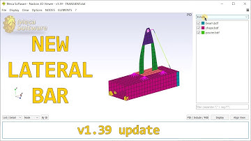 Nastran 3D Viewer v1.39 Update : The new lateral bar is so handy !