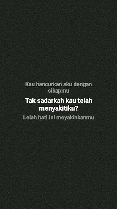 LIRIK LAGU||CINTA INI MEMBUNUHKU||D'MASIV