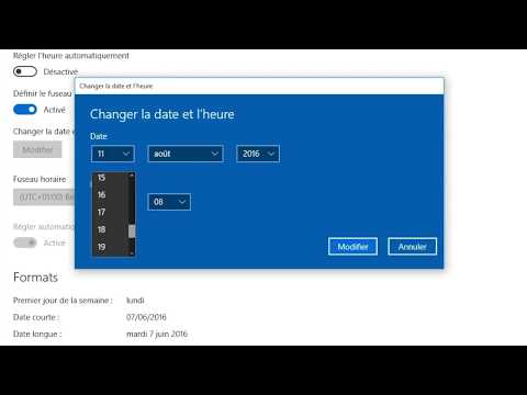 Vidéo: Comment Changer L'heure Sur Un Ordinateur