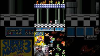 Super Mario Bros 3 World 7 Fort Tanooki Mario Boss Fight Tanooki Statue last hit Part 1
