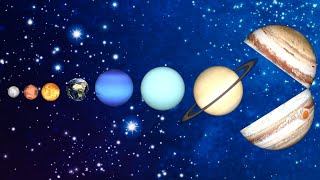 Planet SIZES for BABY for kids solar system 8  惑星を学ぶ赤ちゃん、子供向けアニメ