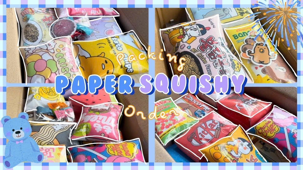 Gói 15 đơn squishy giấy sau gần 1 tháng mình lặn mất tăm nha