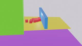 My second blender animation, double block push