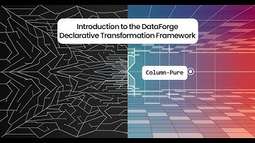Introduction to the DataForge Column-Pure Data Transformation Framework