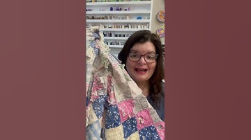 Oude quilt, nieuw leven! Quilten #upcycling #shorts