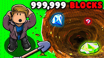 Digging 1 Million Blocks In Roblox!