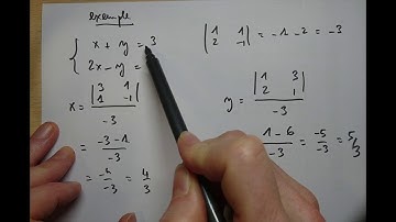 Formules de Cramer pour résoudre les systèmes 2x2 [Algèbre linéaire, Systèmes linéaires]