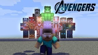 Monster School : Herobrine and the AVENGERS - Minecraft Animation