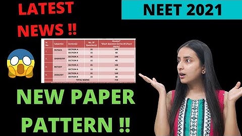 BIGGEST UPDATE😱NEET 2021 | NEW PAPER PATTERN