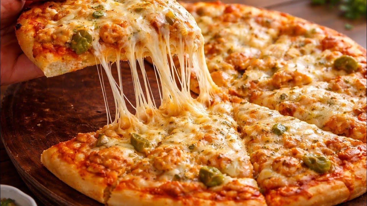 بيتزا المطاعم❗بعجينه هشه وخفيفه واقتصادية جدا بدون بيض ولا لبن ولا ذبادي هتنبهري بجمالها